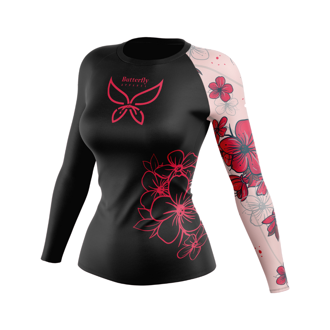 Butterfly Guard Women's Jiu Jitsu BJJ selling Rash Guard